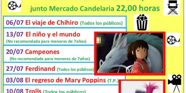 Cine de verano 2019 en Tres Barrios