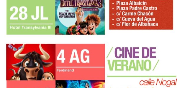 Cine de verano 2019 Este Alcosa Torreblanca - Canal de los Presos y calle Nogal
