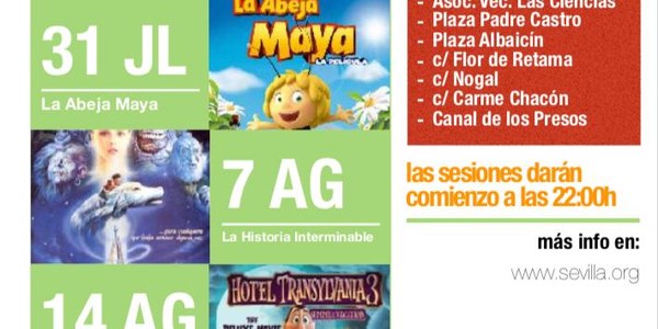 Cine de verano 2019 Este Alcosa Torreblanca - Cueva del Agua