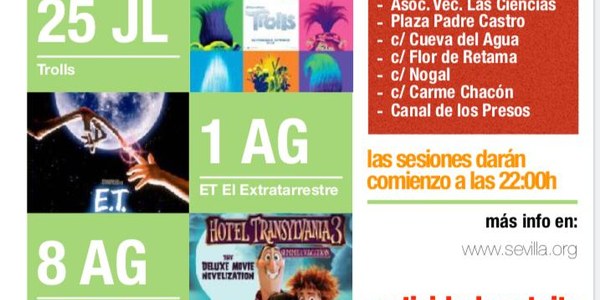 Cine de verano 2019 Este Alcosa Torreblanca - Plaza del Albaicín