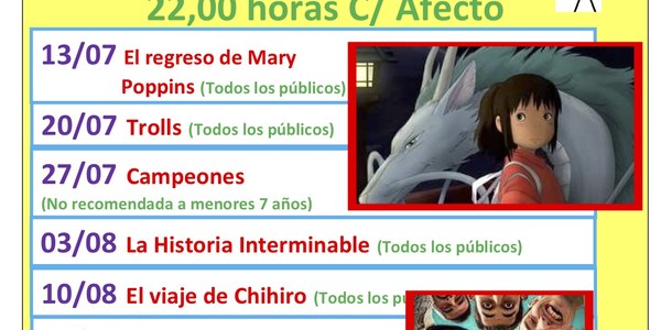 Cine de verano Palmete 2019