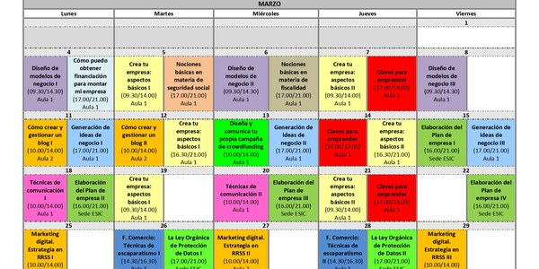Itinerario Formativo de Marzo en Sevilla Emprendedora