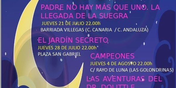 Cartelera Cine de Verano 2022 -Distrito Macarena