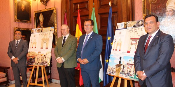 El Ayuntamiento dedica las portadas del Corpus Christi de 2019 que presidirán la Plaza de San Francisco a las hermandades de Los Negritos y de La Sed