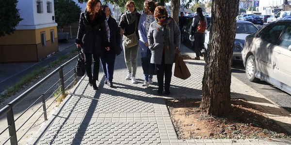 El Ayuntamiento lleva a cabo la renovación de los alcorques y acerado en un tramo de la calle Doctor Fedriani del Distrito Macarena
