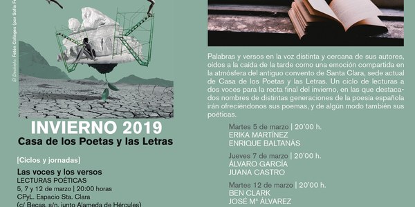 La Casa de los Poetas y las Letras acoge el ciclo de lecturas poéticas ‘Las voces y los versos’ en Santa Clara