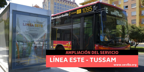 La Línea Este de Tussam se amplía desde mañana a los sábados entre las 9.00 y 21.30 horas tras crecer la demanda  y superar el millón de  viajeros el año pasado