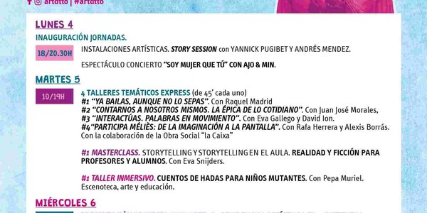 Las III Jornadas ‘Artes Escénicas x Educación ART- DTTÓ’ abordarán ‘El arte de contar historias. Storytelling en el aula’ los días 4, 5 y 6 de marzo