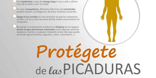 Aviso - Consejos de seguridad sanitaria para evitar las picaduras de mosquito ante los casos de fiebre por el virus del Nilo Occidental