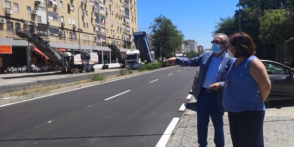 El Ayuntamiento acomete la renovación de la calzada en varias vías del barrio de Amate con una inversión de 238.500 euros