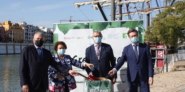 El Ayuntamiento de Sevilla se suma a la tercera edición de la #GreenLeague para fomentar el reciclaje de residuos de aparatos eléctricos y electrónicos con la instalación de puntos de recogida en las empresas municipales y Turismo de Sevilla