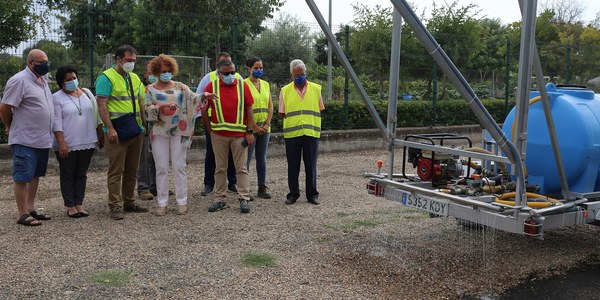 El Ayuntamiento finaliza la implantación de un sistema de drenaje urbano sostenible en la Avenida de Séneca para evitar inundaciones y canalizar el agua hacia el Parque del Tamarguillo