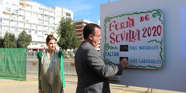 El Ayuntamiento inicia la construcción de la portada de la Feria de Abril de 2020, que está inspirada en el edificio regionalista del Hotel Alfonso XIII