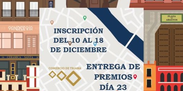 El Distrito Triana impulsa el concurso de escaparates ‘Triana, te lo compro’ dentro de su campaña para respaldar al comercio del barrio durante las fechas navideñas
