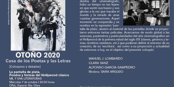 La Casa de los Poetas y las Letras analiza el cine de Hollywood en la primera mitad del siglo XX