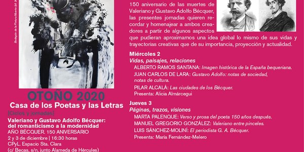 La Casa de los Poetas y las Letras del ICAS profundiza en la creación, trayectorias y proyección de Gustavo Adolfo y Valeriano Bécquer