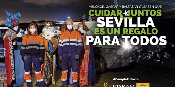 Lipasam organiza durante la Navidad actividades educativas en los barrios de la ciudad con el objetivo de informar y sensibilizar a la población sobre la campaña #JuntoscuidamosSevilla