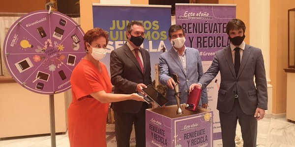 Sevilla acoge la campaña #GreenWeek20 de concienciación sobre el reciclaje de electrodomésticos y aparatos electrónicos que aumentó en la ciudad un 38% en el último año