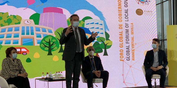 Sevilla organiza un encuentro virtual entre ciudades de distintos puntos del mundo para reforzar la cooperación en el marco de la iniciativa del Foro de Gobiernos locales