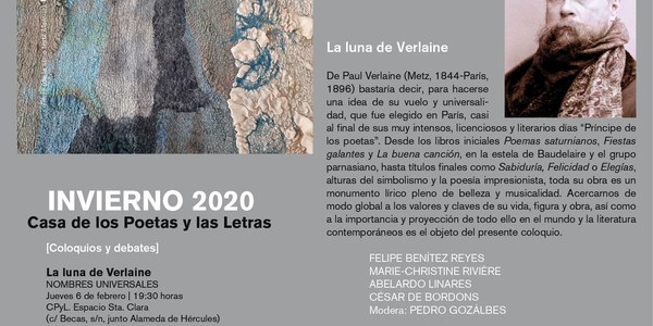 Verlaine, el “príncipe de los poetas”, inaugura la temporada de la Casa de los Poetas y las Letras