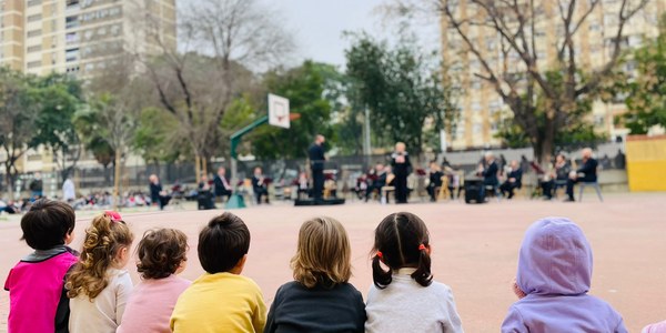 Arranca el ciclo de conciertos escolares de música cofrade que la Banda Sinfónica Municipal ofrece en colegios de la ciudad dentro de la programación especial de Cuaresma organizada por el Ayuntamiento en colaboración con el Consejo