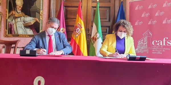 El Ayuntamiento y el Colegio de Administradores de Fincas firman un convenio de colaboración para la difusión y el uso de la app ‘Sevilla, tu ciudad’