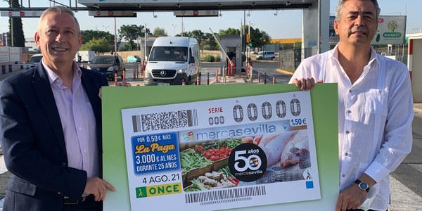 El cupón de la ONCE celebra los 50 años de Mercasevilla