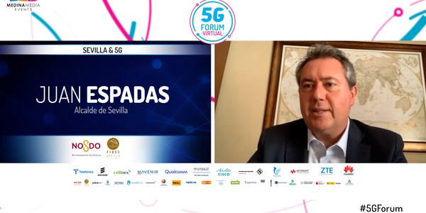 Espadas presenta ante un foro de empresas españolas y multinacionales los avances de Sevilla en el despliegue de la tecnología 5G con proyectos en FIBES, el Real Alcázar y la Avenida del Greco