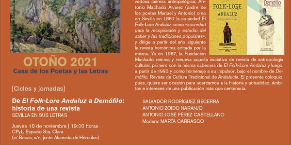 La Casa de los Poetas y las Letras dedica su cita semanal a la revista 'Demófilo'