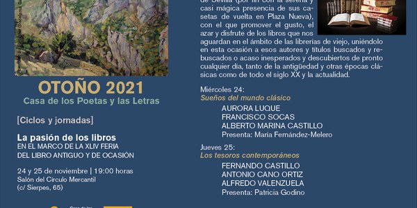La Casa de los Poetas y las Letras dedica su programación semanal al libro antiguo