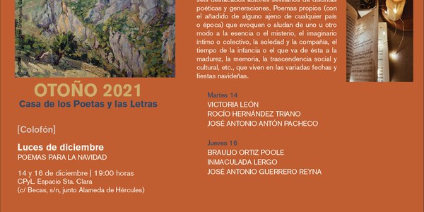 La Casa de los Poetas y las Letras pone el broche a su programación de otoño evocando la esencia de la Navidad
