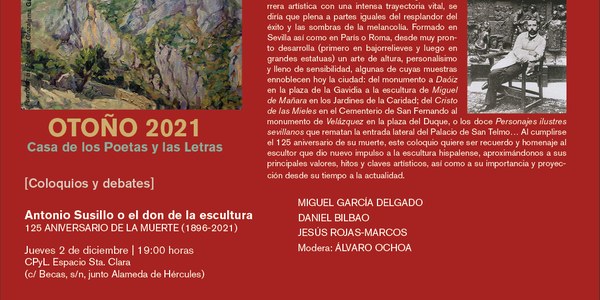 La Casa de los Poetas y las Letras rinde homenaje al escultor sevillano Antonio Susillo en el 125 aniversario de su muerte