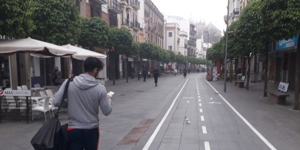 El Ayuntamiento acuerda con entidades ciudadanas de Triana, negocios y colectivos ciclistas una nueva señalización con franjas horarias para el uso del carril bici de San Jacinto previo estudio técnico