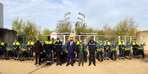 El Ayuntamiento amplía y actualiza el parque de motocicletas de la Policía Local con 10 nuevas unidades en el marco del plan de renovación de la flota