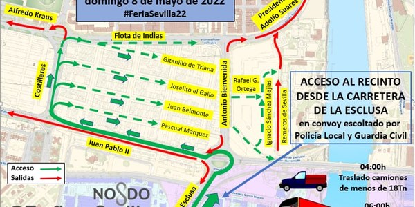 El Ayuntamiento de Sevilla pone en marcha desde el domingo a las 4.00 horas un nuevo plan especial de Movilidad para organizar el desmontaje de la Feria