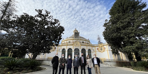 El Ayuntamiento inicia las obras de restauración de las cubiertas del Lope de Vega y el Casino de la Exposición en la primera gran intervención patrimonial sobre estos edificios en 35 años y con miras a la conmemoración del centenario de la Exposición Iberoamericana de 1929