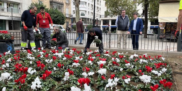 El Ayuntamiento planta 3.000 ciclámenes en zonas ajardinadas y glorietas de la ciudad e inaugura el Belén del Arquillo, donde Parques y Jardines reproduce este año la Isleta de los Patos del Parque de María Luisa