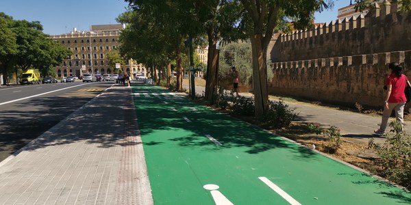 El Ayuntamiento reabre al tráfico todos los carriles de la Ronda mientras finalizan los trabajos de ampliación del acerado y traslado del carril bici a la calzada dentro del proyecto integral de reordenación de la movilidad de esta vía