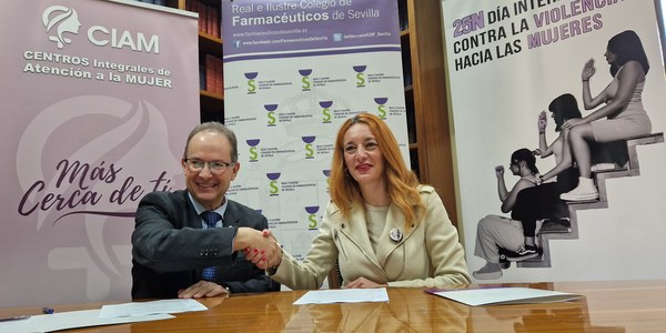 El Ayuntamiento y el Colegio de Farmacéuticos suscriben un convenio de colaboración por el que las más de 400 farmacias de la ciudad ayudarán a informar, sensibilizar y prevenir sobre posibles casos de violencia de género