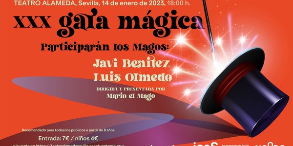 El Teatro Alameda comienza el 2023 invitando a compartir la ilusión con todos los públicos con la celebración de la XXX Gala Mágica