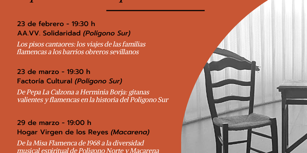 Factoría Cultural continúa este mes de marzo el ciclo ‘Déjame que te cuente’ con tres tertulias en Polígono Sur, la Macarena y Torreblanca