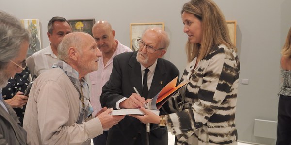 Antonio López visita la exposición de José Luis Mauri
