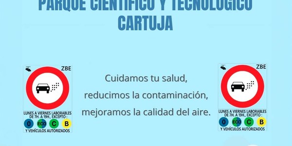 El próximo lunes, 1 de julio, entra en vigor la Zona de Bajas Emisiones de la Cartuja para reducir el acceso a los vehículos más contaminantes