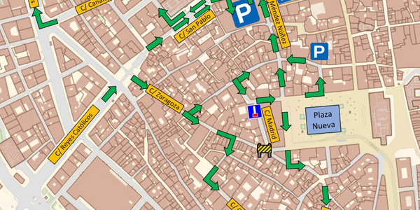 La calle Zaragoza reabre al tráfico este viernes, en el tramo comprendido entre San Pablo y Doña Guiomar
