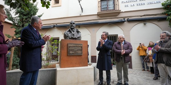 Sevilla homenajea con un busto al Marqués de la Vega Inclán, “impulsor fundamental de la ciudad a principios del siglo XX”