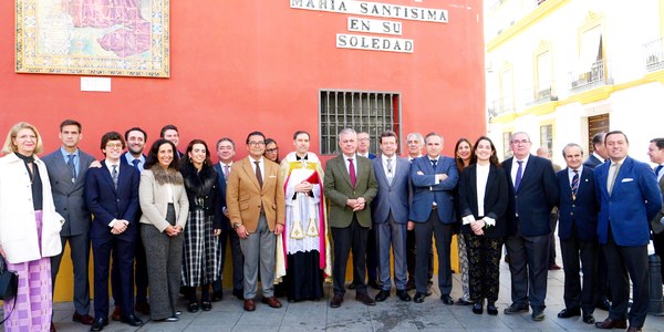 El alcalde Sanz inaugura la rotulación de una nueva vía dedicada a la Soledad de San Lorenzo