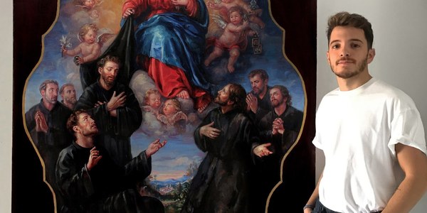 Manuel  Lamprea y Rubén Terriza, pregonero y cartelista de la Semana Santa en Triana 2026