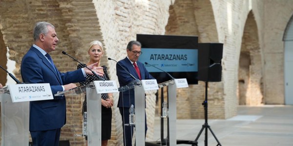 Sanz, en la inauguración de las Reales Atarazanas, “un espacio llamado a convertirse en el corazón cultural de la ciudad de Sevilla”