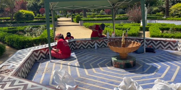 El Ayuntamiento acomete la restauración de la Glorieta de la Concha en el Parque de María Luisa