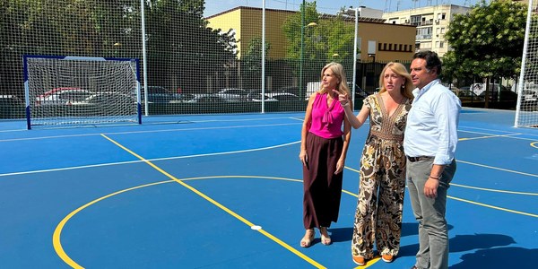 El Gobierno de Sanz continúa con la transformación del parque de La Barzola con la renovación completa de su pista deportiva